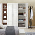 Oikiture Wardrobe Large 2 Doors 4 Shelves White-Wardrobe-PEROZ Accessories