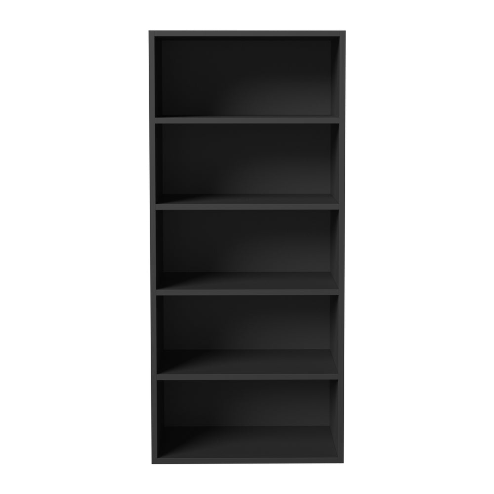 Oikiture Wardrobe Shelf Unit 5 Shelves Black-Wardrobe-PEROZ Accessories