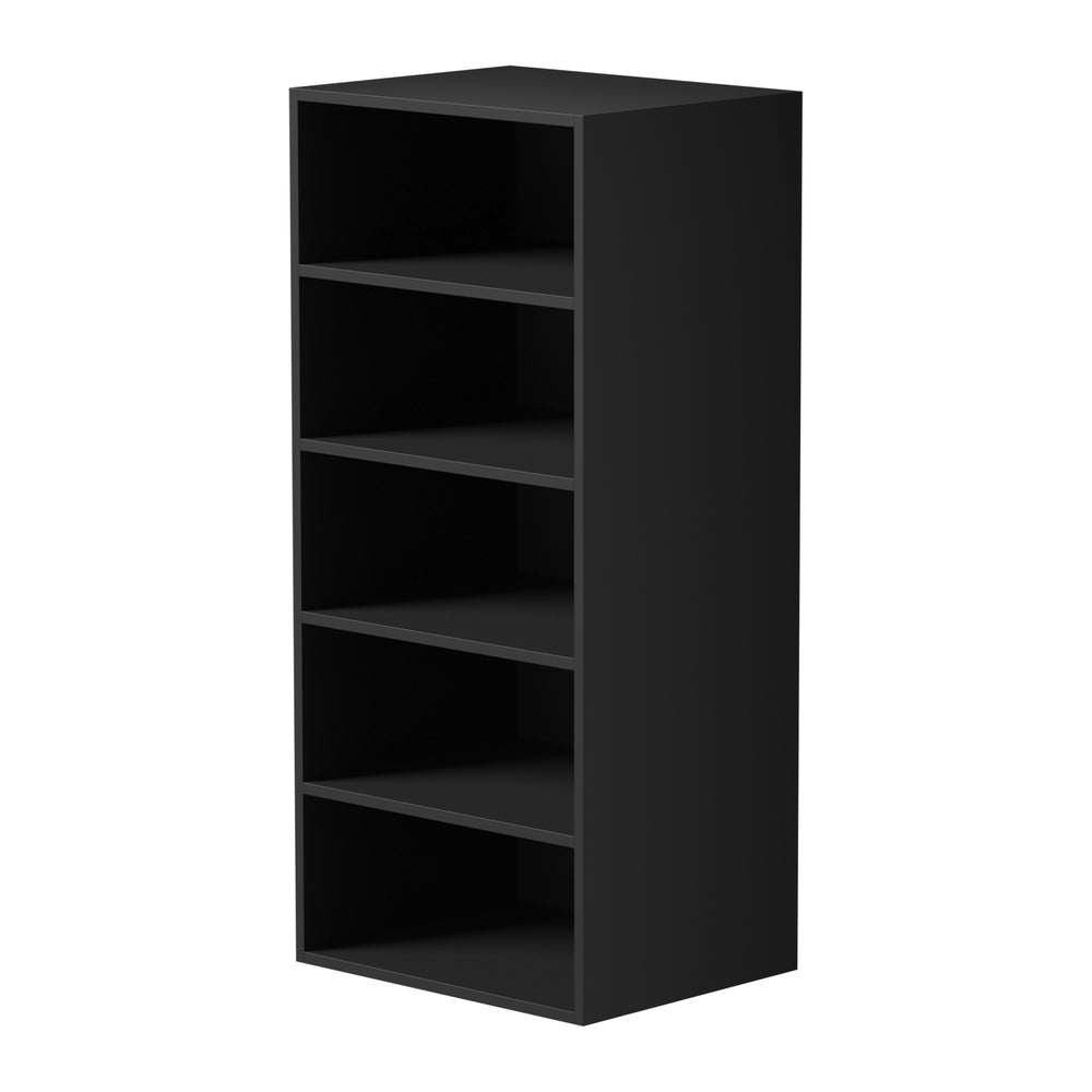 Oikiture Wardrobe Shelf Unit 5 Shelves Black-Wardrobe-PEROZ Accessories