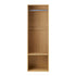 Oikiture Open Wardrobe 2 Shelves Hanging Rail Natural-Wardrobe-PEROZ Accessories