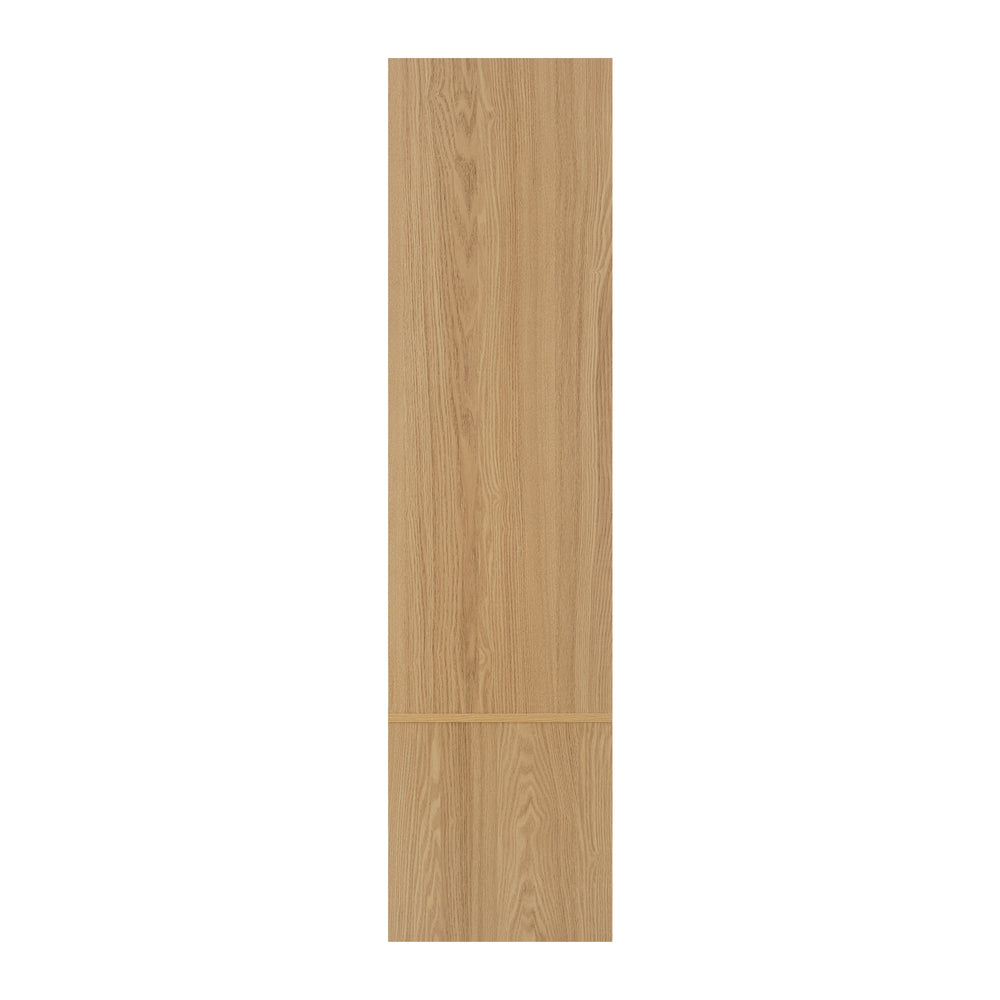 Oikiture Open Wardrobe 2 Shelves Hanging Rail Natural-Wardrobe-PEROZ Accessories