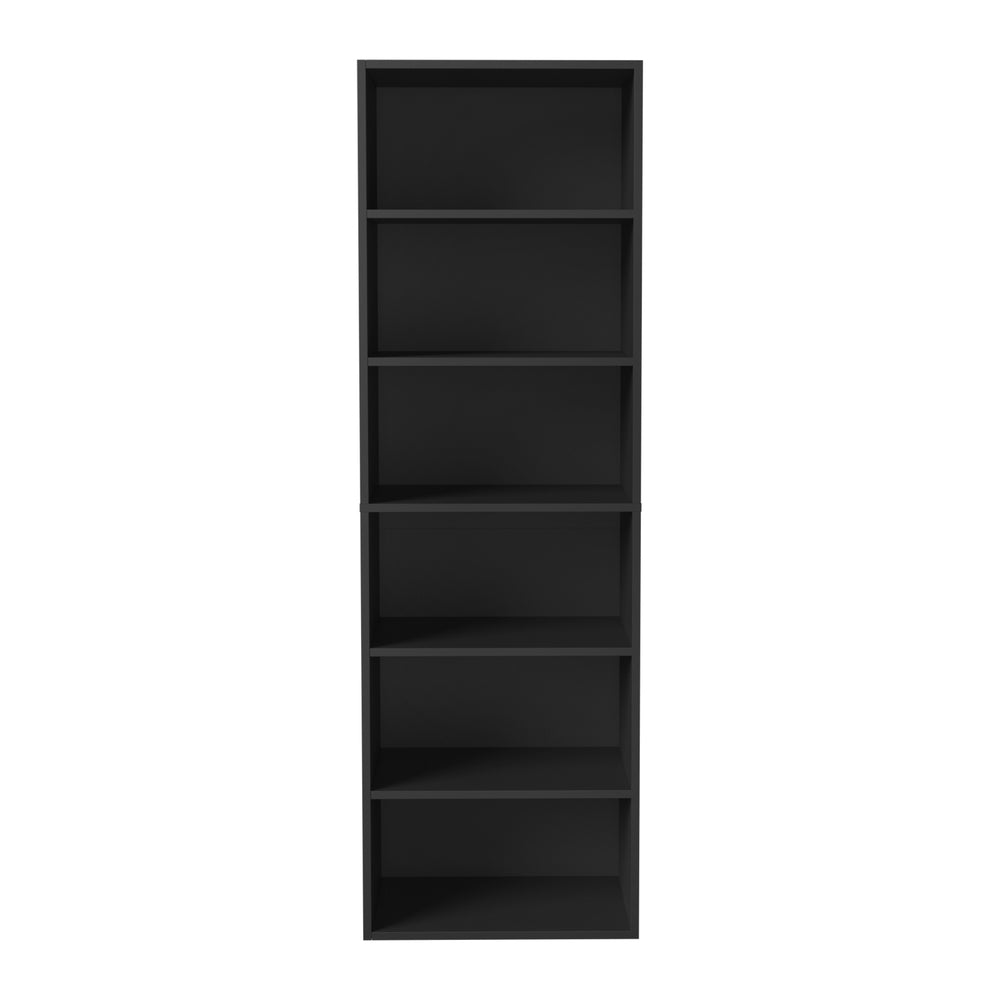 Oikiture Wardrobe Shelf Unit 6 Shelves Black-Wardrobe-PEROZ Accessories