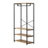 Oikiture Open Wardrobe with Hanging Rail Metal 4 shelves-Wardrobe-PEROZ Accessories