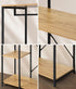 Oikiture Large Open Wardrobe Hanging Rail 5 shelves-Wardrobe-PEROZ Accessories