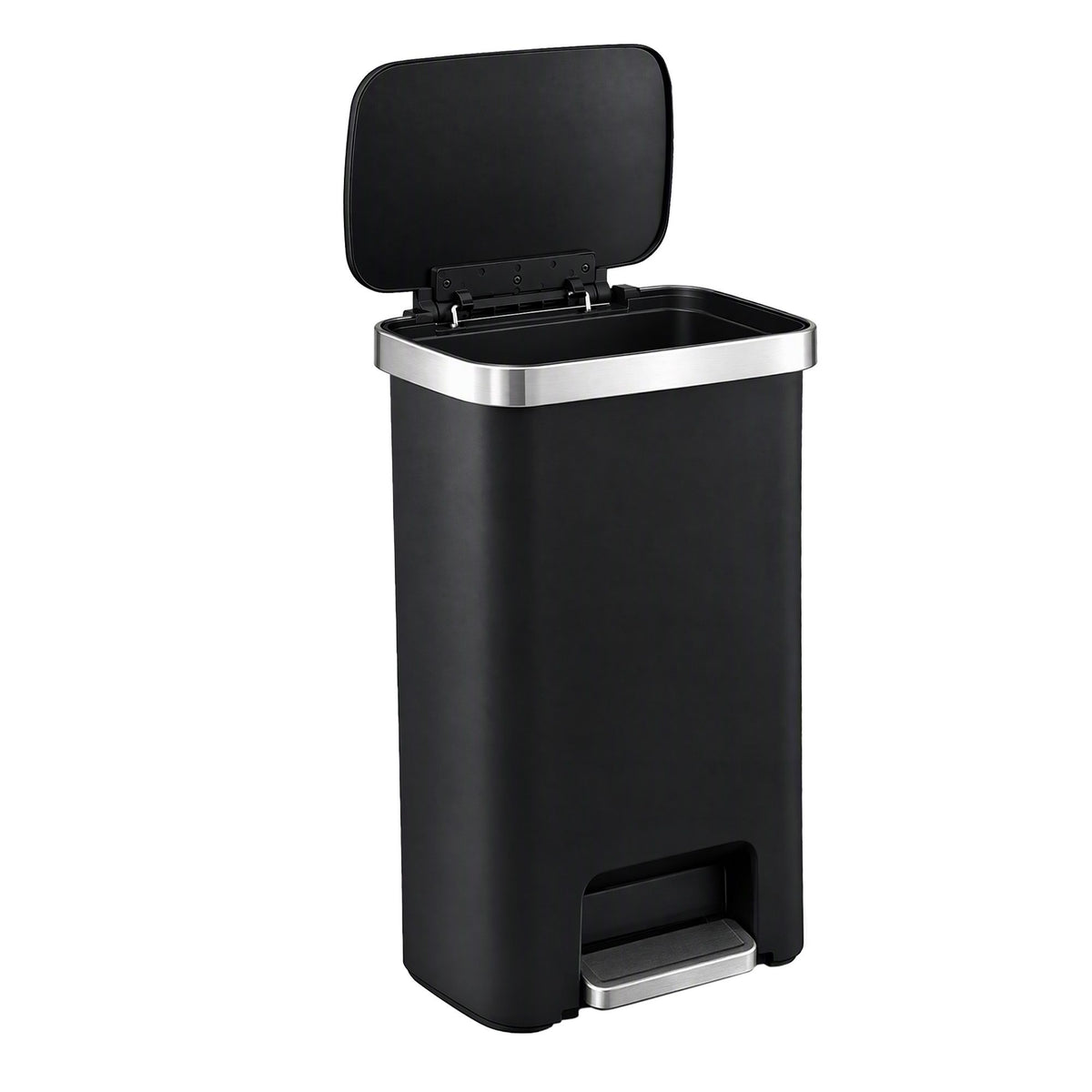 Artiss Rubbish Bin 51L Kitchen Pedal Soft Close Lid Liner Pocket Black