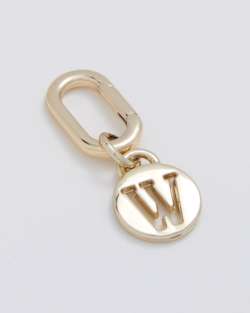 Letter W Charm With Oval Hinge Ring Clip-Accessories-PEROZ Accessories
