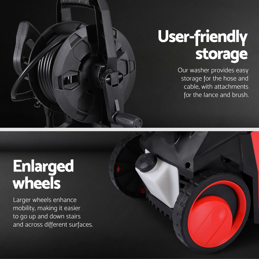 Giantz 2400PSI High Pressure Washer Electric Water Cleaner Pump 10M Jet Hose Gurney-Tools > Power Tools > Outdoor Power Equipment-PEROZ Accessories