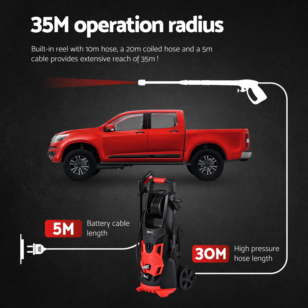 Giantz 2800PSI High Pressure Washer Electric Water Cleaner Pump 30M Jet Hose Gurney-Tools > Power Tools > Outdoor Power Equipment-PEROZ Accessories