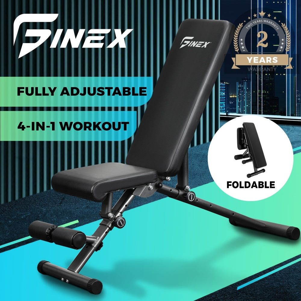 Finex FID Bench Dumbbell Weight Bench Flat Incline Decline Home Gym Equipment-FID Bench-PEROZ Accessories