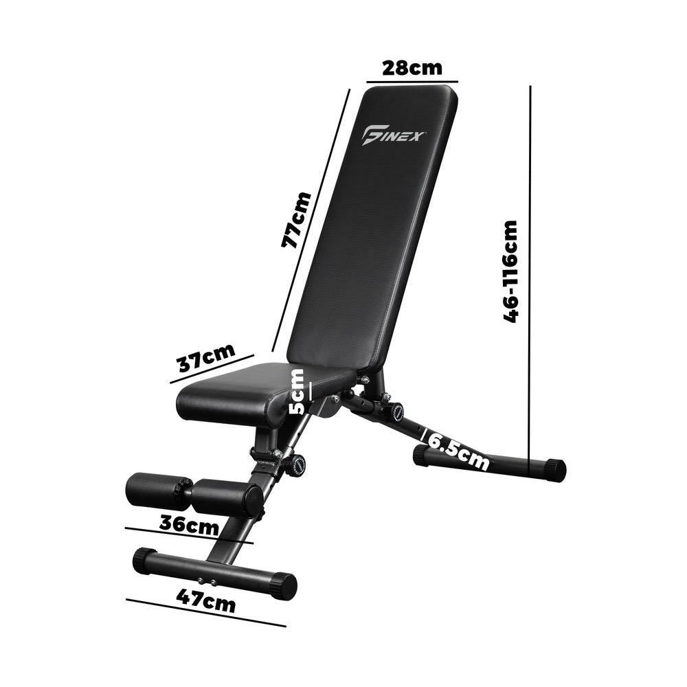 Finex FID Bench Dumbbell Weight Bench Flat Incline Decline Home Gym Equipment-FID Bench-PEROZ Accessories