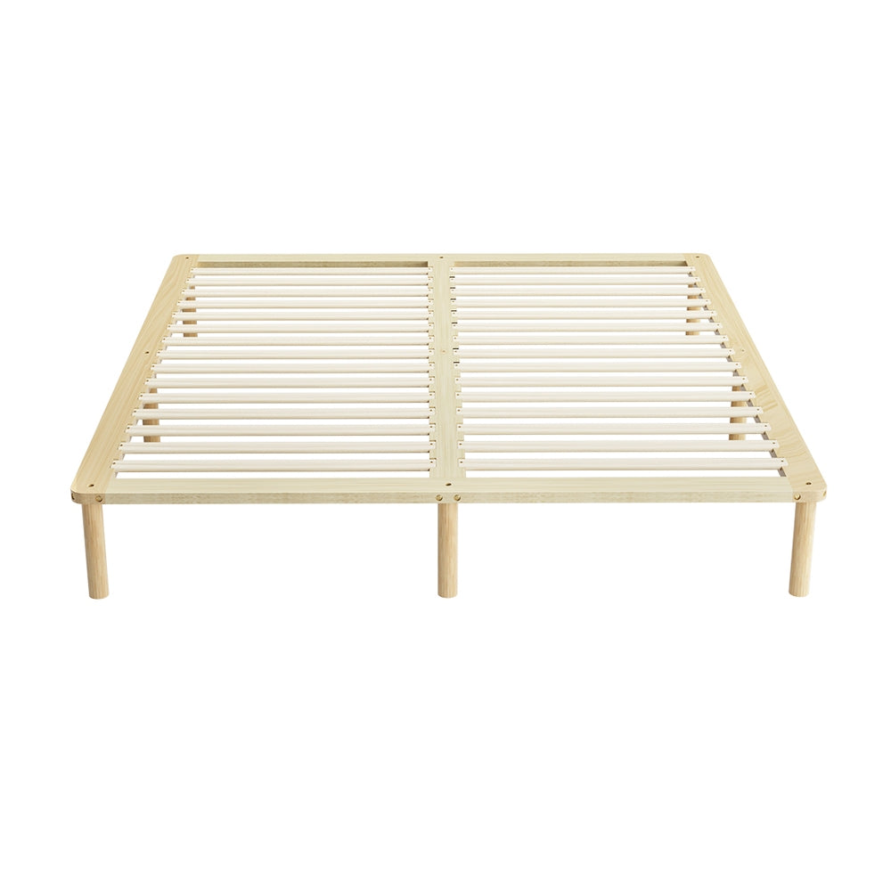 Artiss Bed Frame King Size Wooden Base Mattress Platform Timber Pine AMBA-Furniture > Bedroom-PEROZ Accessories
