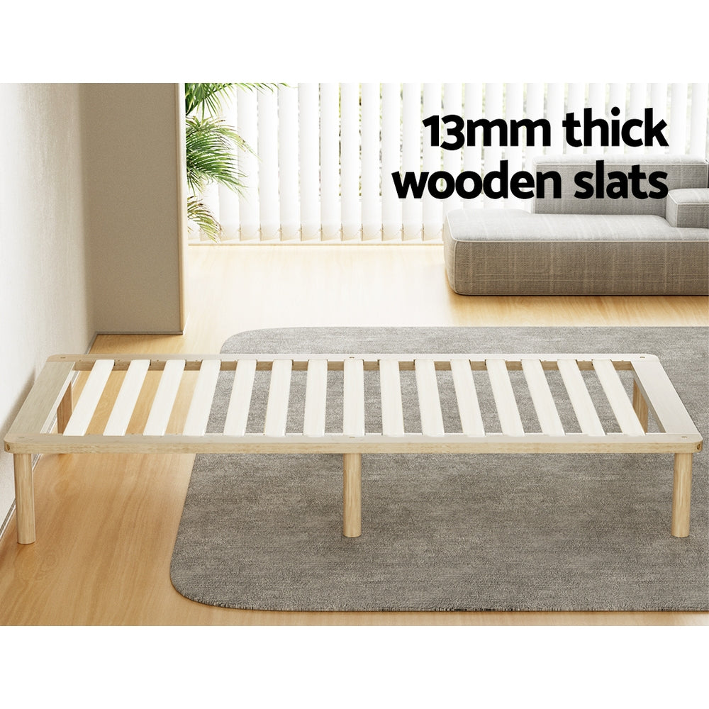 Artiss Bed Frame King Single Size Wooden Base Mattress Platform Timber Pine AMBA-Furniture > Bedroom-PEROZ Accessories