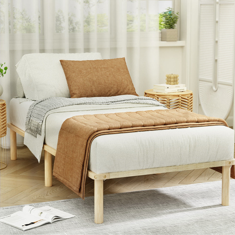 Artiss Bed Frame King Single Size Wooden Base Mattress Platform Timber Pine AMBA-Furniture > Bedroom-PEROZ Accessories