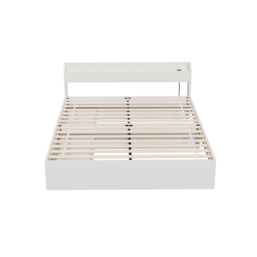 Artiss Bed Frame Queen Size Mattress Base wtih Charging Ports 2 Storage Drawers-Furniture > Living Room-PEROZ Accessories