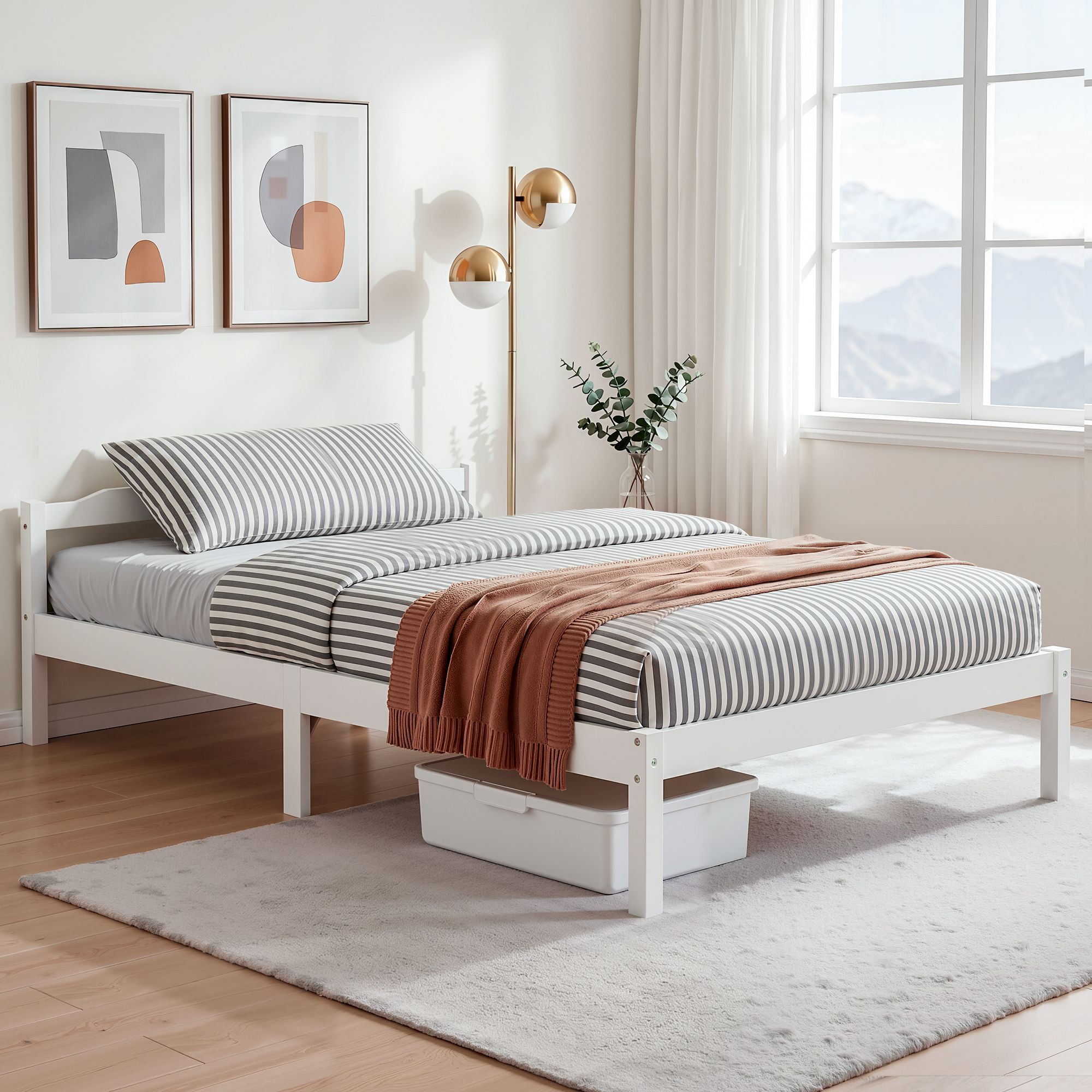 Artiss Bed Frame Double Full Size Wooden Mattress Base Timber Platform-Bed Frames-PEROZ Accessories