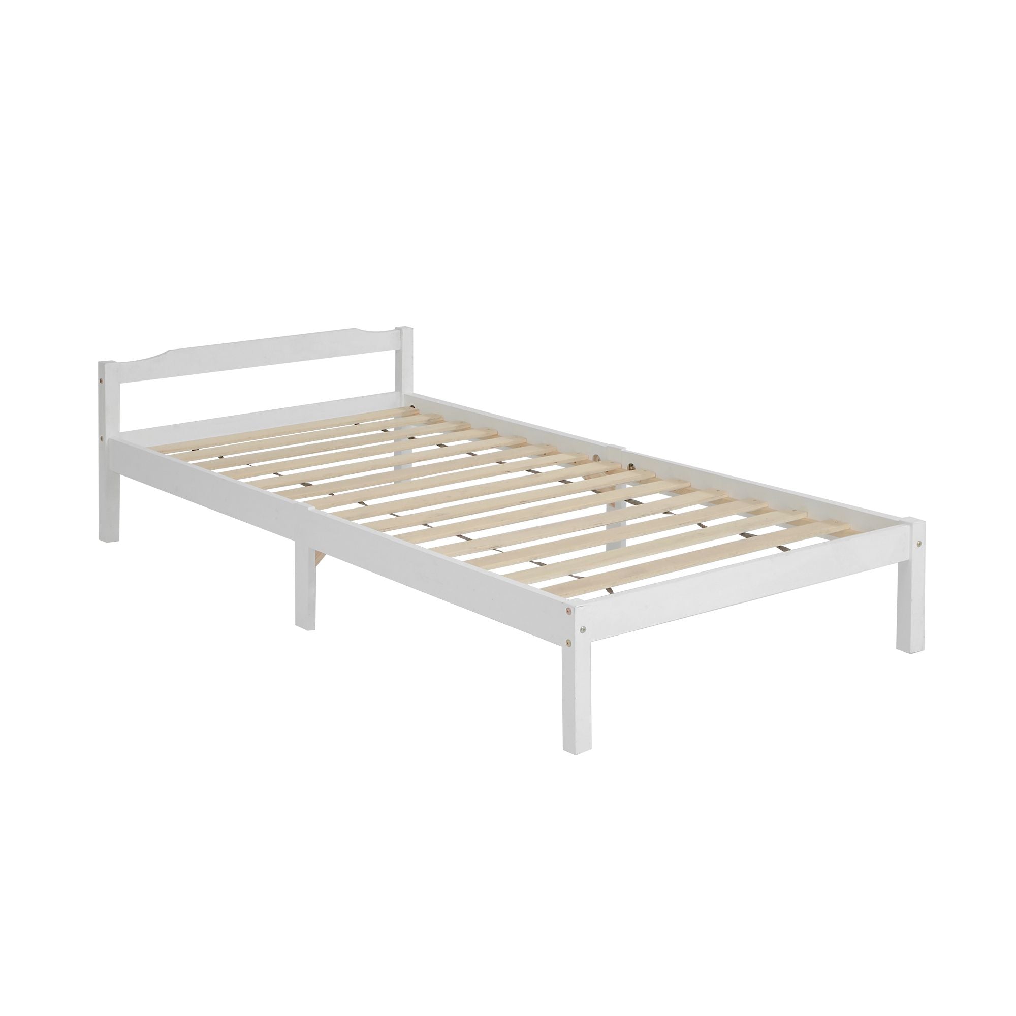Artiss Bed Frame Single Size Wooden Mattress Base Timber Platform White-Furniture > Bedroom-PEROZ Accessories