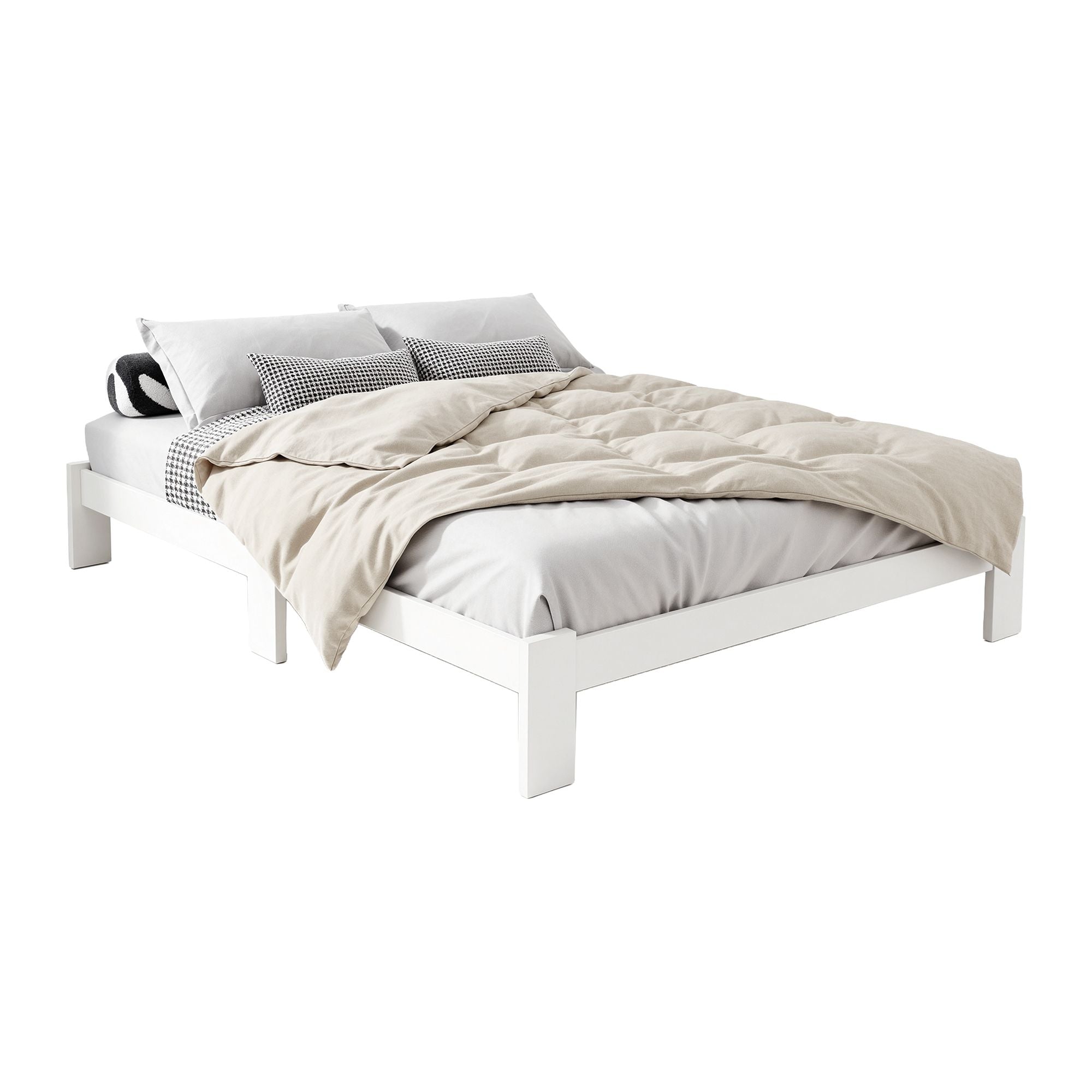 Artiss Bed Frame Double Size Wooden Bed Base JADE Timber Foundation Mattress-Bed Frames-PEROZ Accessories