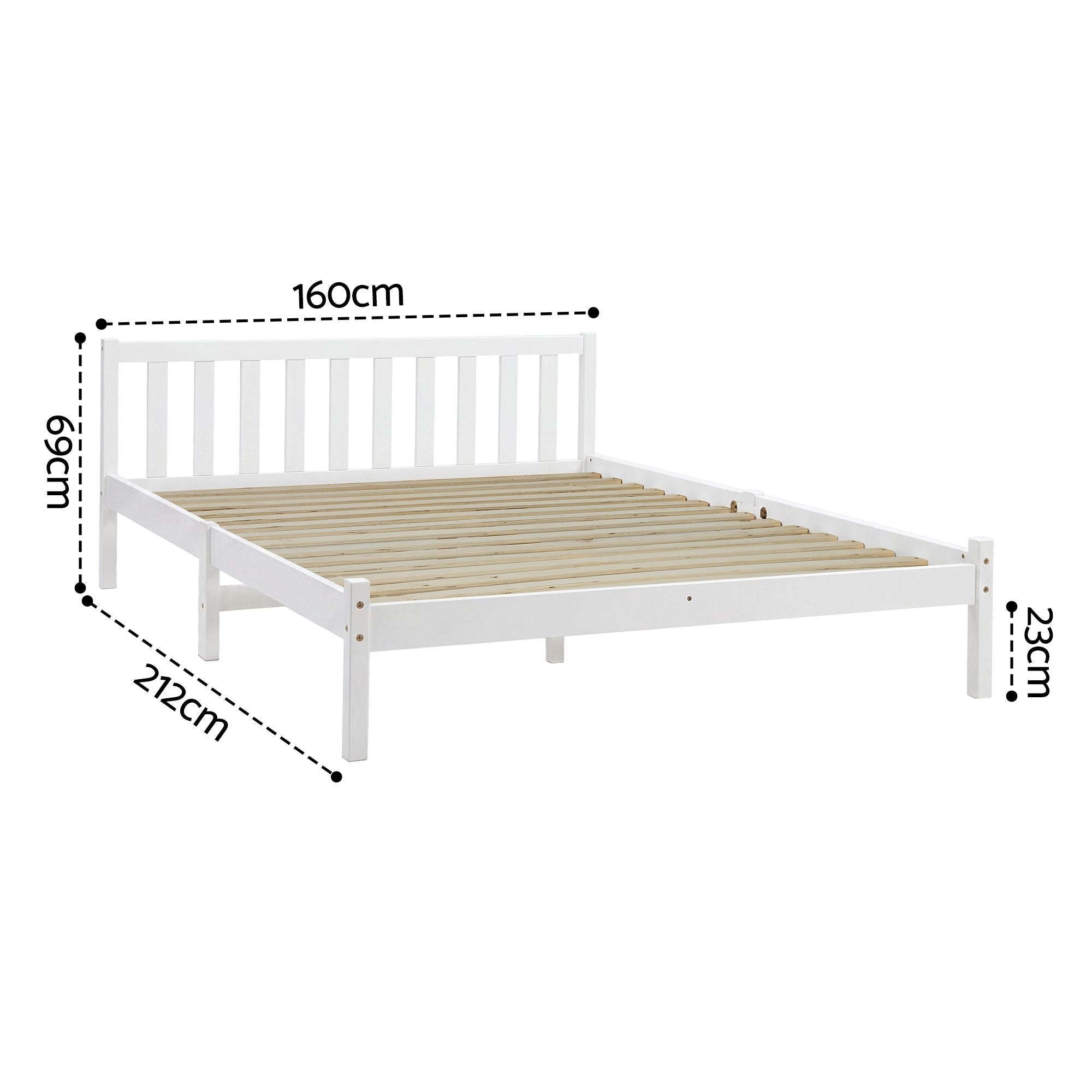 Artiss Wooden Bed Frame Queen Size Pine Timber Mattress Base Bedroom-Bed Frames-PEROZ Accessories