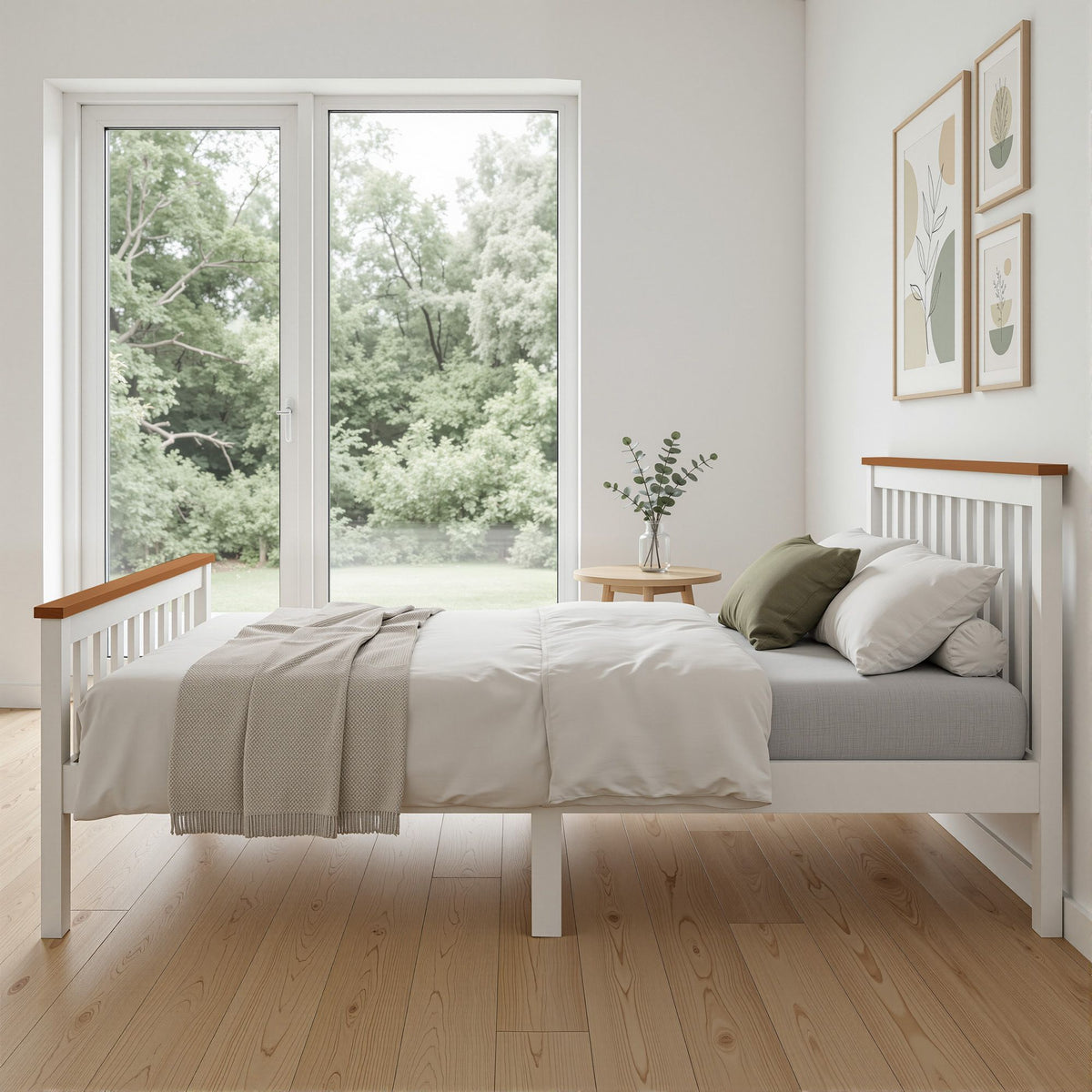 Artiss Double Full Size Wooden Bed Frame PONY Timber Mattress Base Bedroom Kids-Bed Frames-PEROZ Accessories