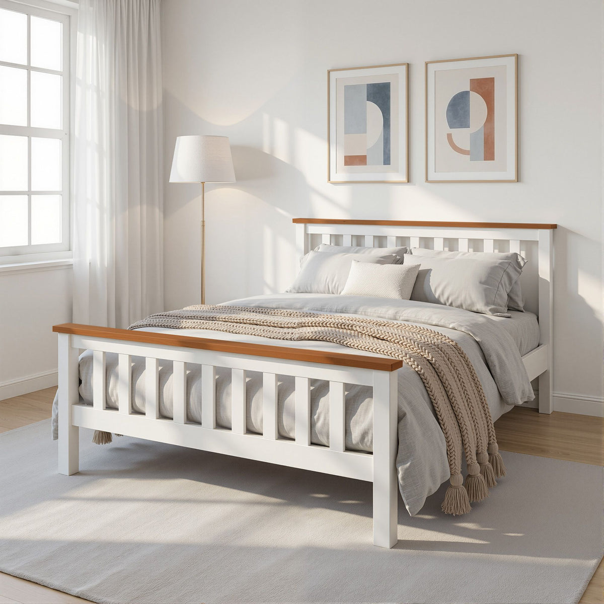 Artiss Double Full Size Wooden Bed Frame PONY Timber Mattress Base Bedroom Kids-Bed Frames-PEROZ Accessories