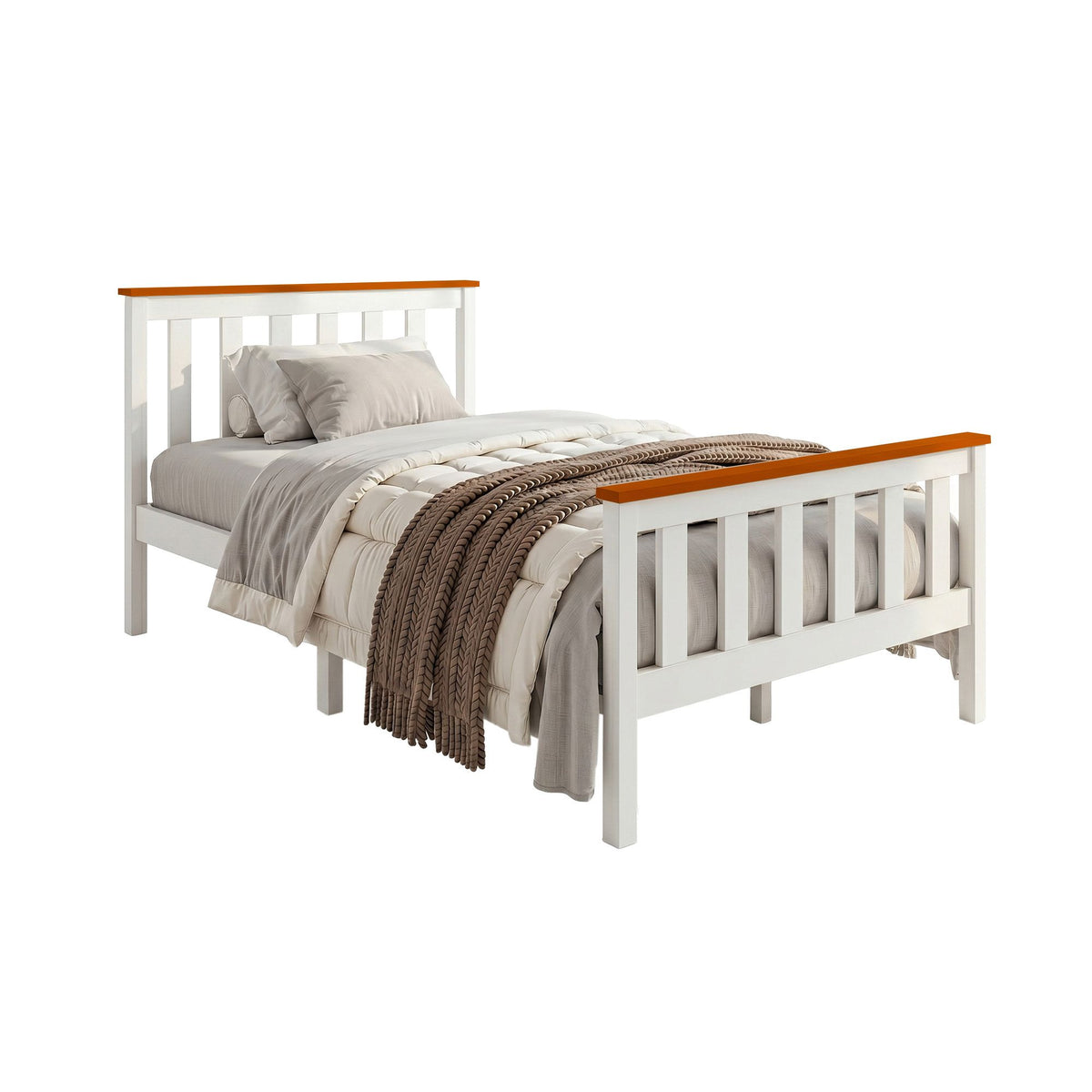 Artiss Single Wooden Bed Frame Bedroom Furniture Kids-Bed Frames-PEROZ Accessories