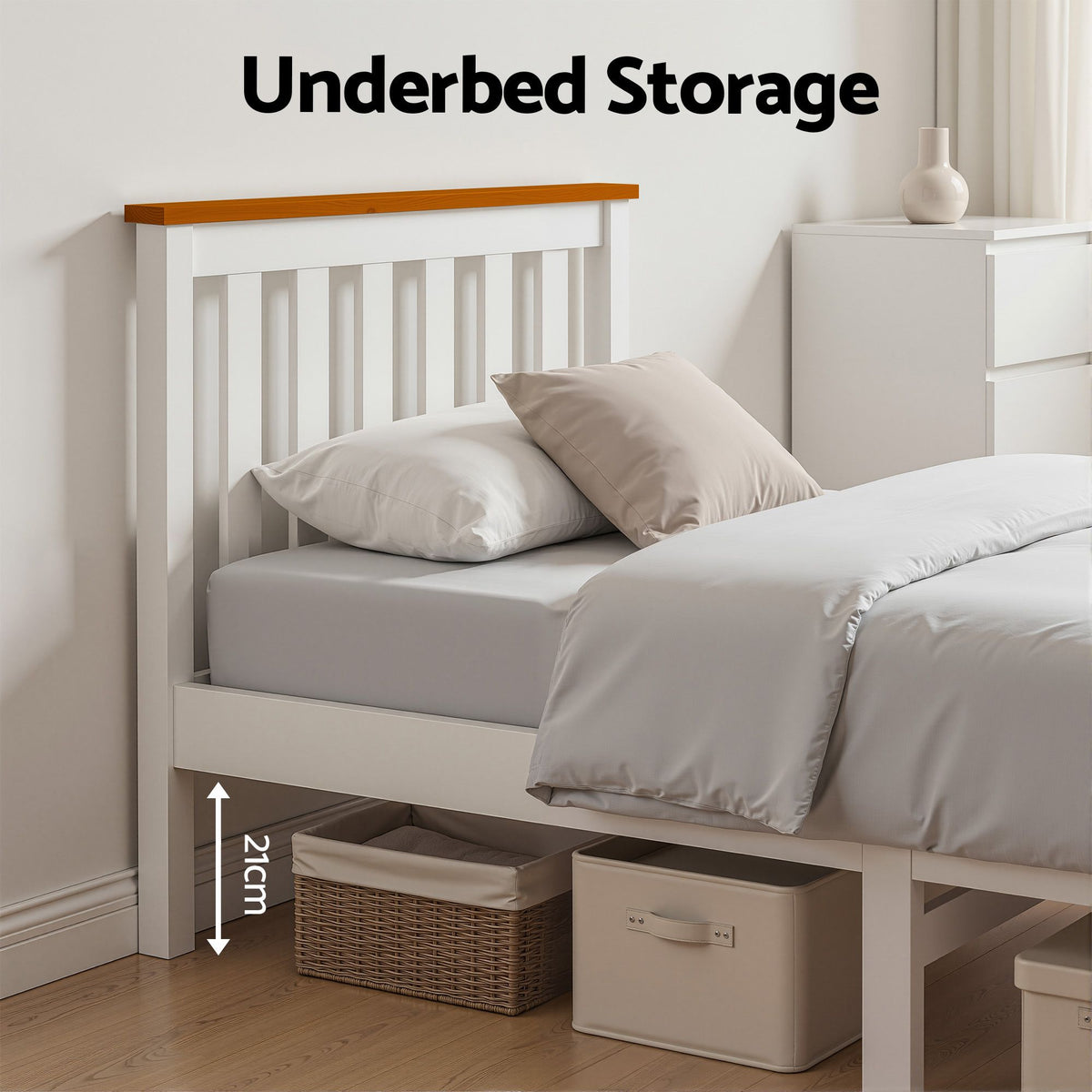 Artiss Single Wooden Bed Frame Bedroom Furniture Kids-Bed Frames-PEROZ Accessories