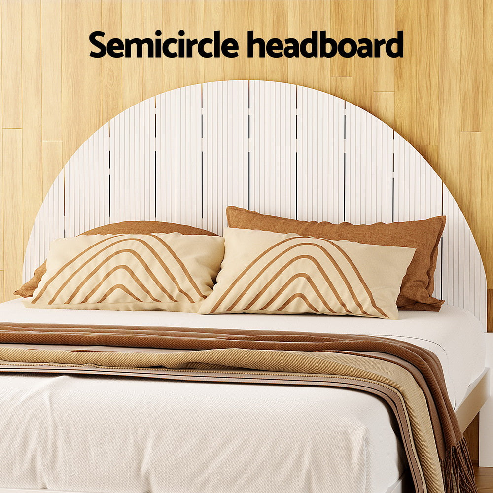 Artiss Bed Frame Queen Size Wooden White DALY-Furniture > Bedroom-PEROZ Accessories