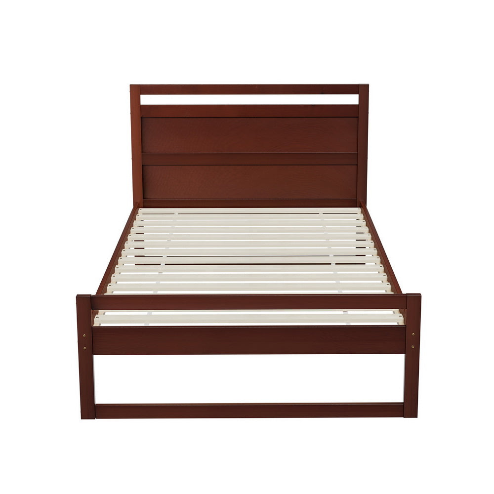 Artiss Bed Frame King Single Size Wooden Walnut WITTON-Furniture > Bedroom-PEROZ Accessories