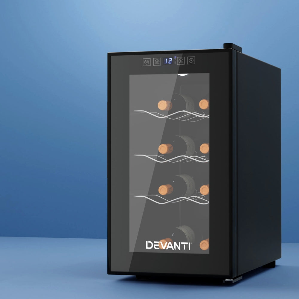 Devanti Wine Fridge Cooler 8 Bottles-Appliances > Fridges & Freezers > Wine Fridges-PEROZ Accessories