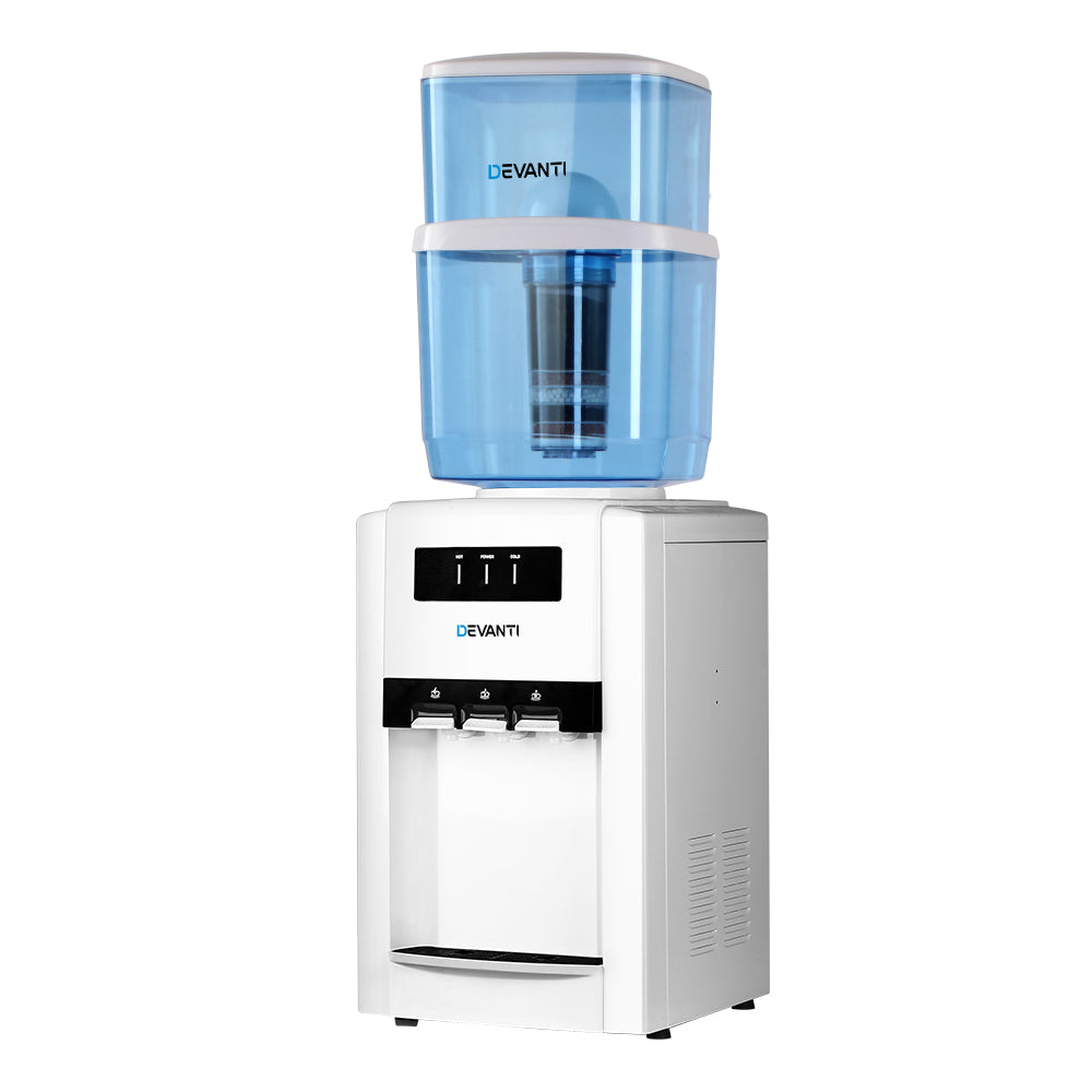Devanti Water Cooler Dispenser Bench Top 22L w/2 Filter-Water Dispensers-PEROZ Accessories