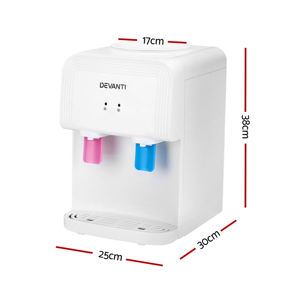 Devanti Water Cooler Dispenser Bench Top White-Appliances > Kitchen Appliances-PEROZ Accessories