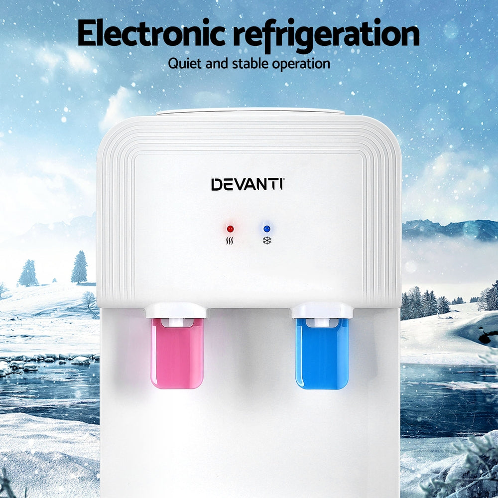 Devanti Water Cooler Dispenser Bench Top White-Appliances > Kitchen Appliances-PEROZ Accessories