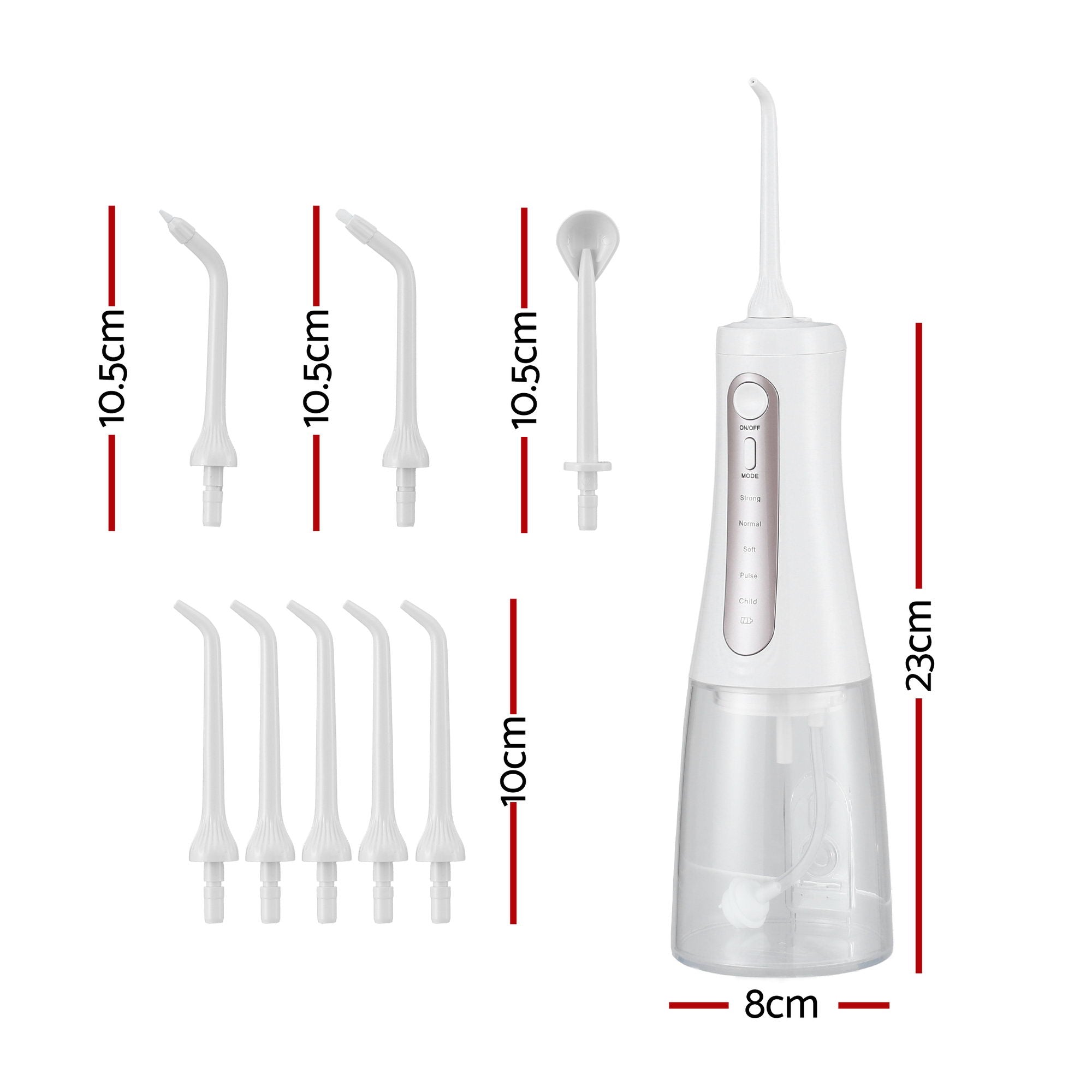Devanti Cordless Water Flosser Dental Oral Irrigator White-Health & Beauty > Personal Care > Oral Care-PEROZ Accessories