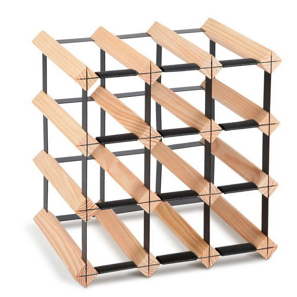 Artiss Wine Rack 12 Bottle-Home & Garden > Storage-PEROZ Accessories