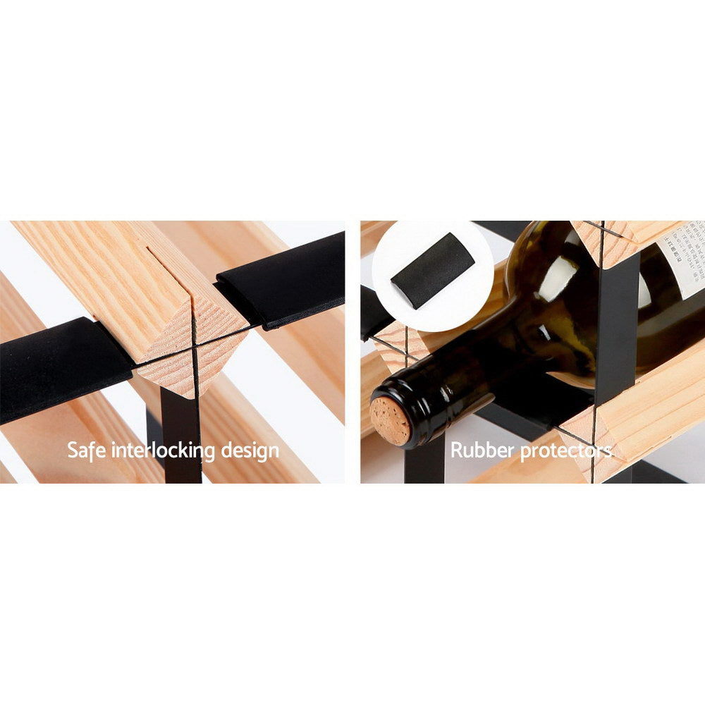 Artiss Wine Rack 12 Bottle-Home & Garden > Storage-PEROZ Accessories