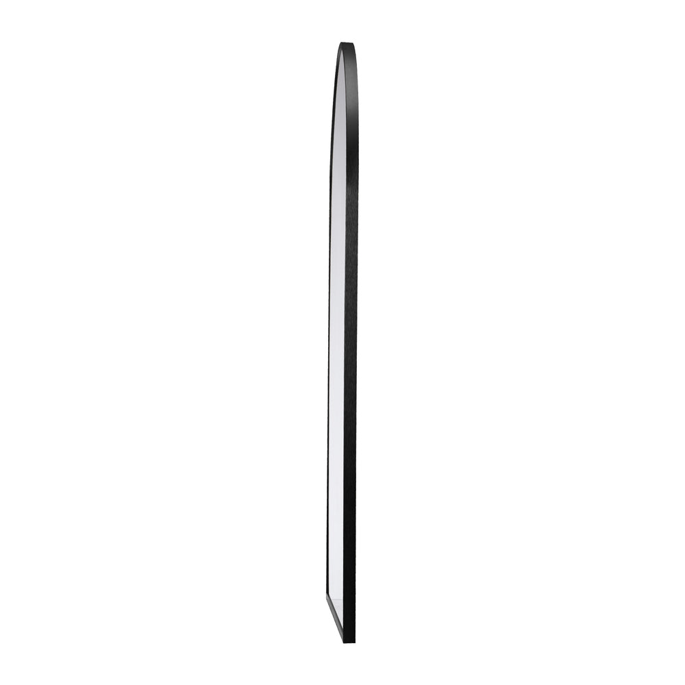 Oikiture Wall Mirrors 86x50cm Arched Black-Wall Mirrors-PEROZ Accessories