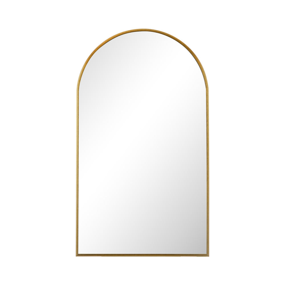 Oikiture Wall Mirrors 86x50cm Arched Gold-Wall Mirrors-PEROZ Accessories