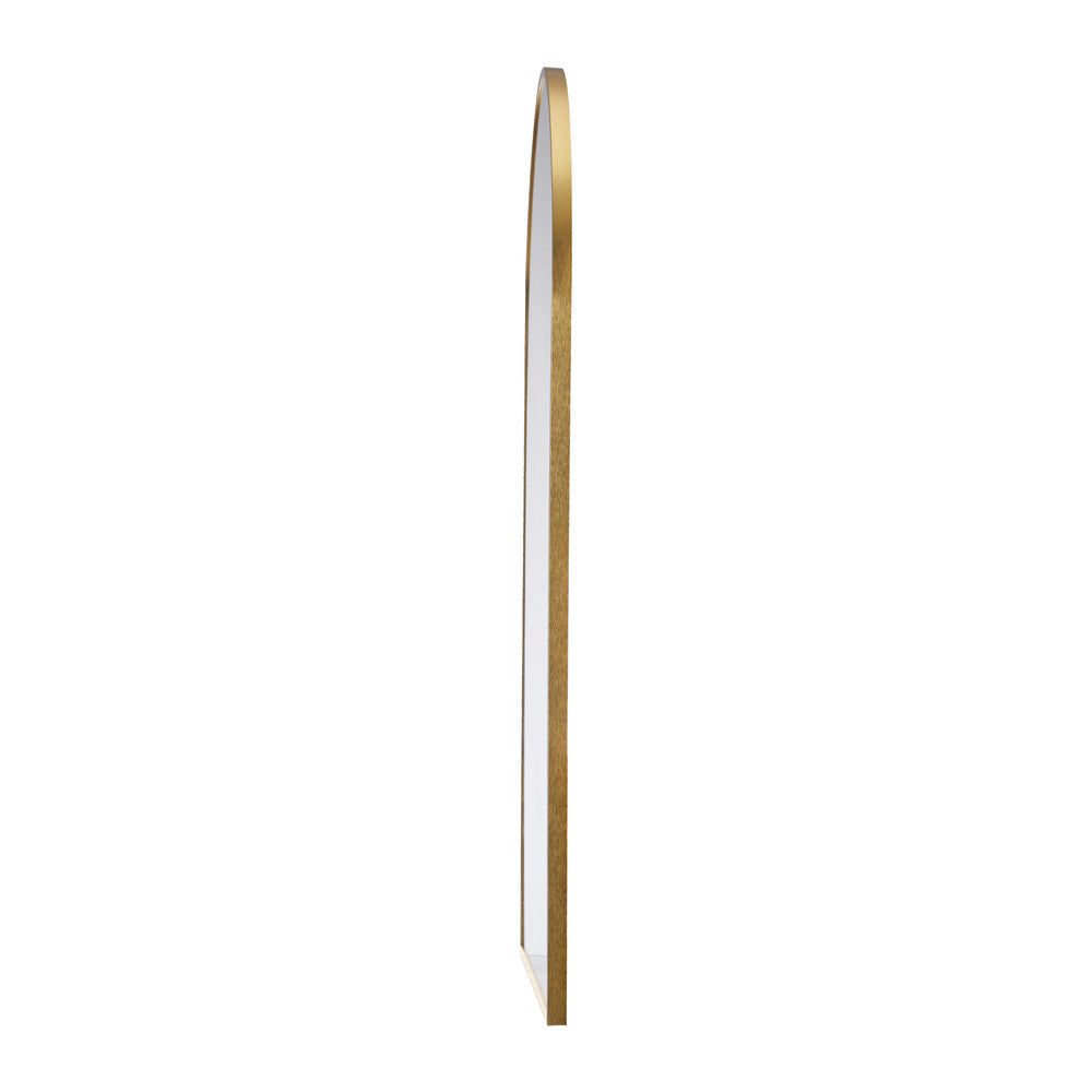 Oikiture Wall Mirrors 86x50cm Arched Gold-Wall Mirrors-PEROZ Accessories