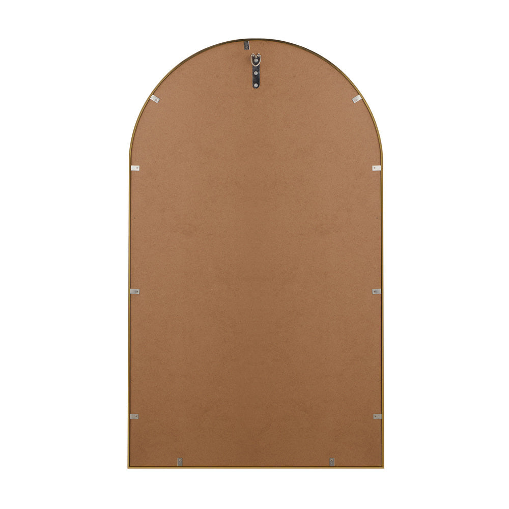 Oikiture Wall Mirrors 86x50cm Arched Gold-Wall Mirrors-PEROZ Accessories