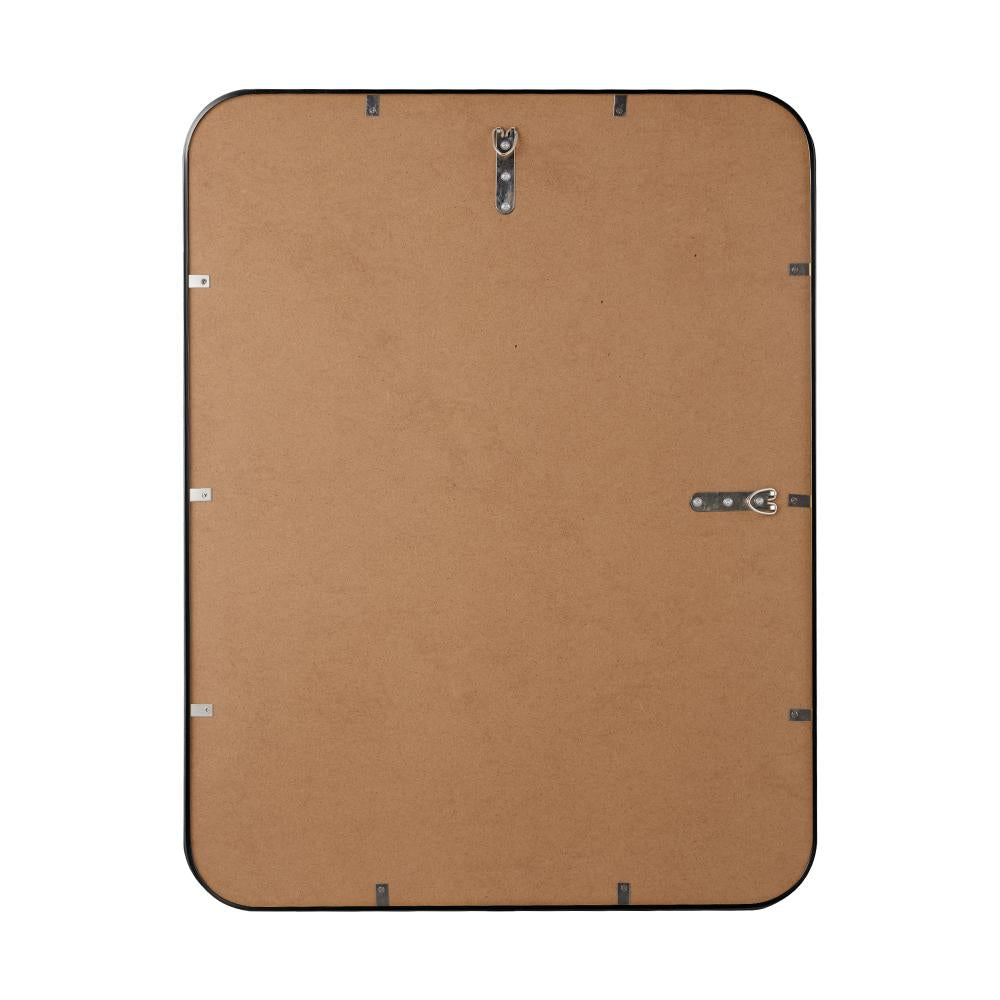 Oikiture Wall Mirrors Black Metal Frame 65x50cm Rectangle-Wall Mirrors-PEROZ Accessories