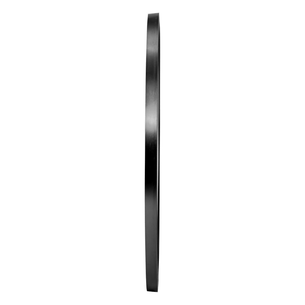 Oikiture Wall Mirrors Round Makeup Mirror Vanity Home Decro 50cm Black Bedroom-Wall Mirrors-PEROZ Accessories