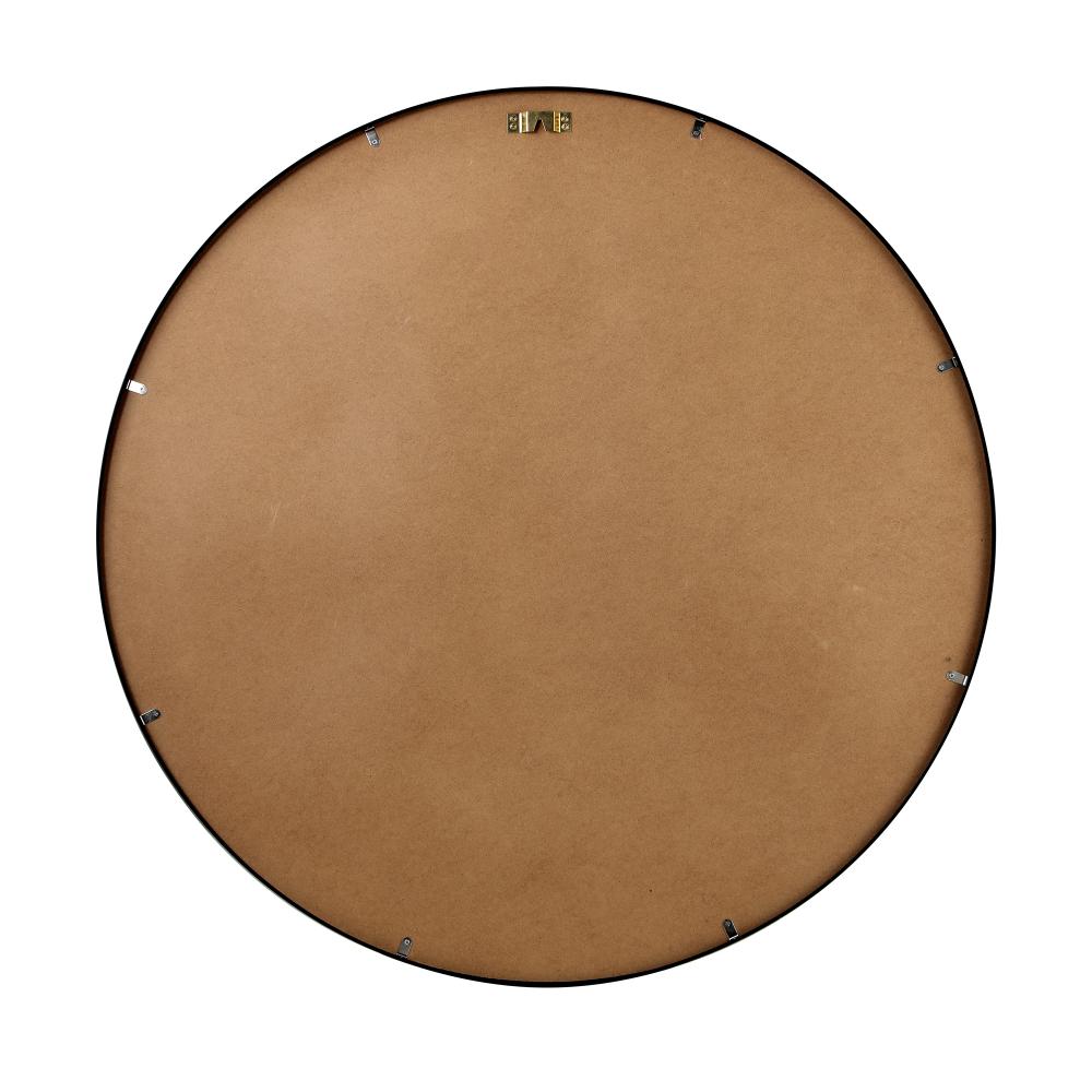Oikiture Wall Mirrors Round Makeup Mirror Vanity Home Decro 50cm Black Bedroom-Wall Mirrors-PEROZ Accessories