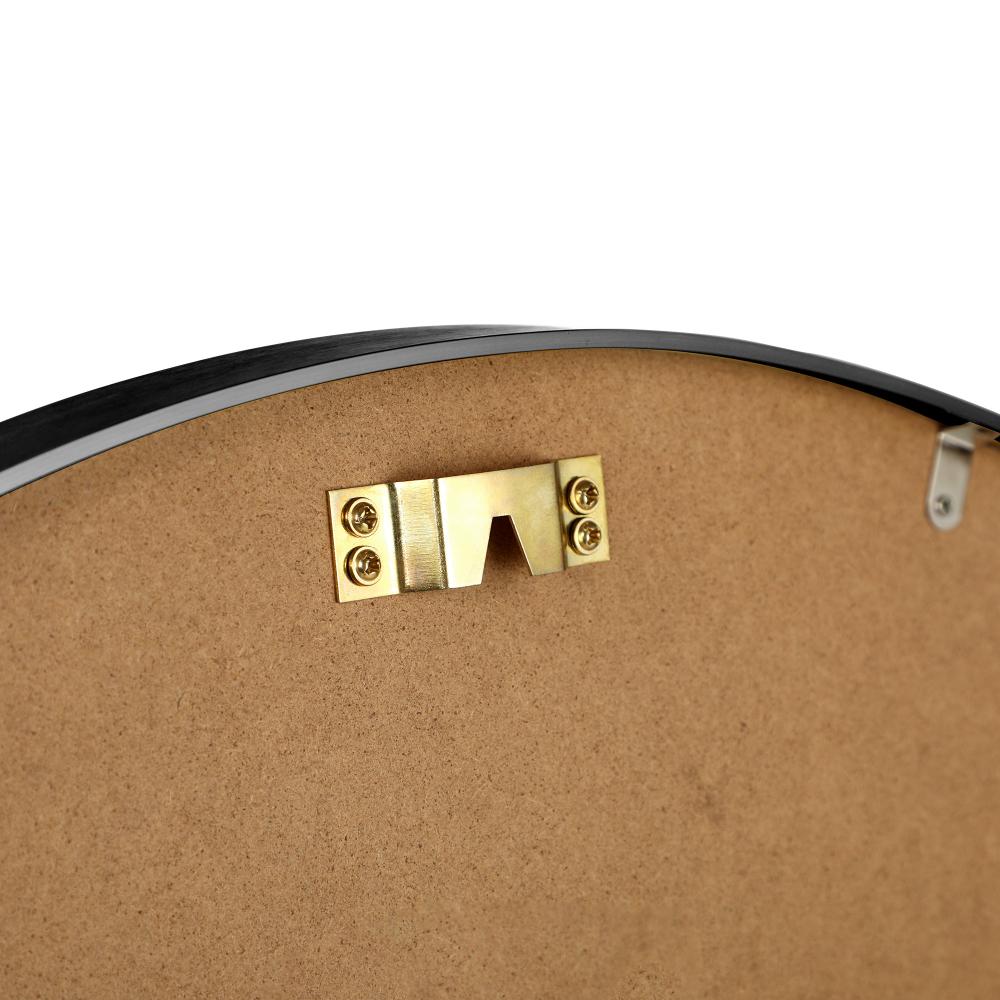 Oikiture Wall Mirrors Round 70cm Makeup Mirror Vanity Home Decro Black Bathroom-Wall Mirrors-PEROZ Accessories