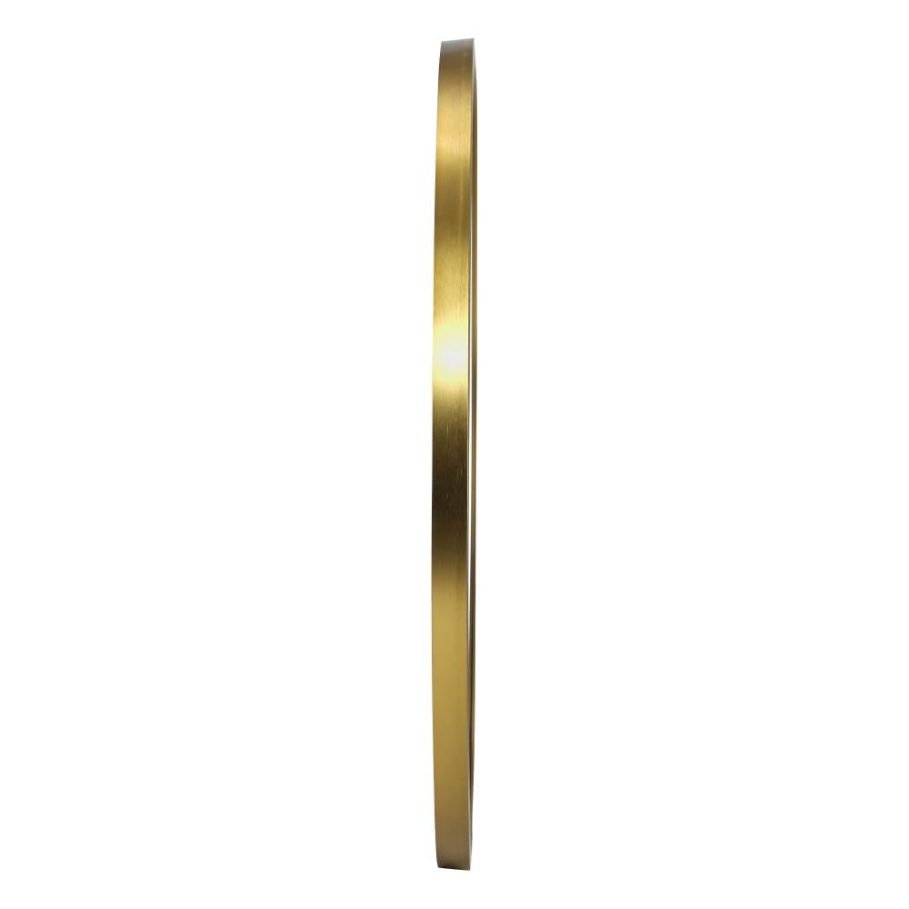 Oikiture Wall Mirrors Round Makeup Mirror Vanity Home Decorative Gold 80cm-Wall Mirrors-PEROZ Accessories