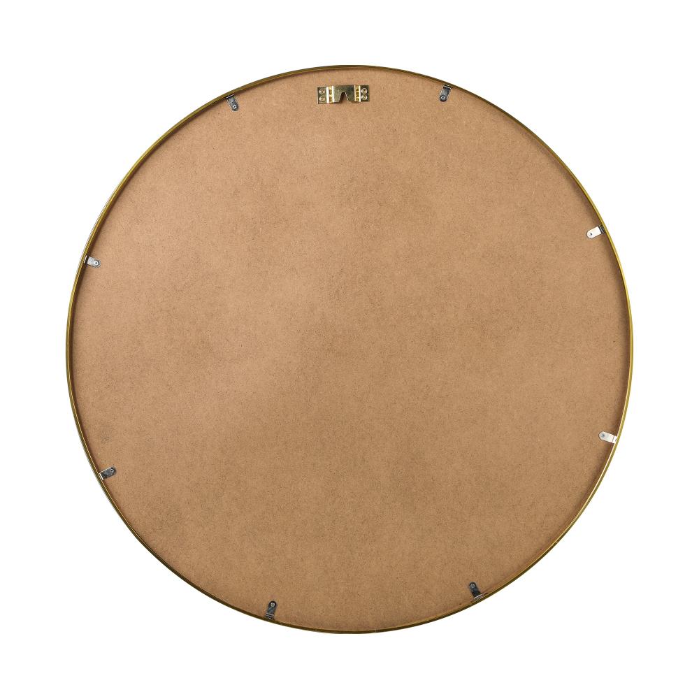 Oikiture Wall Mirrors Round Makeup Mirror Vanity Home Decorative Gold 80cm-Wall Mirrors-PEROZ Accessories