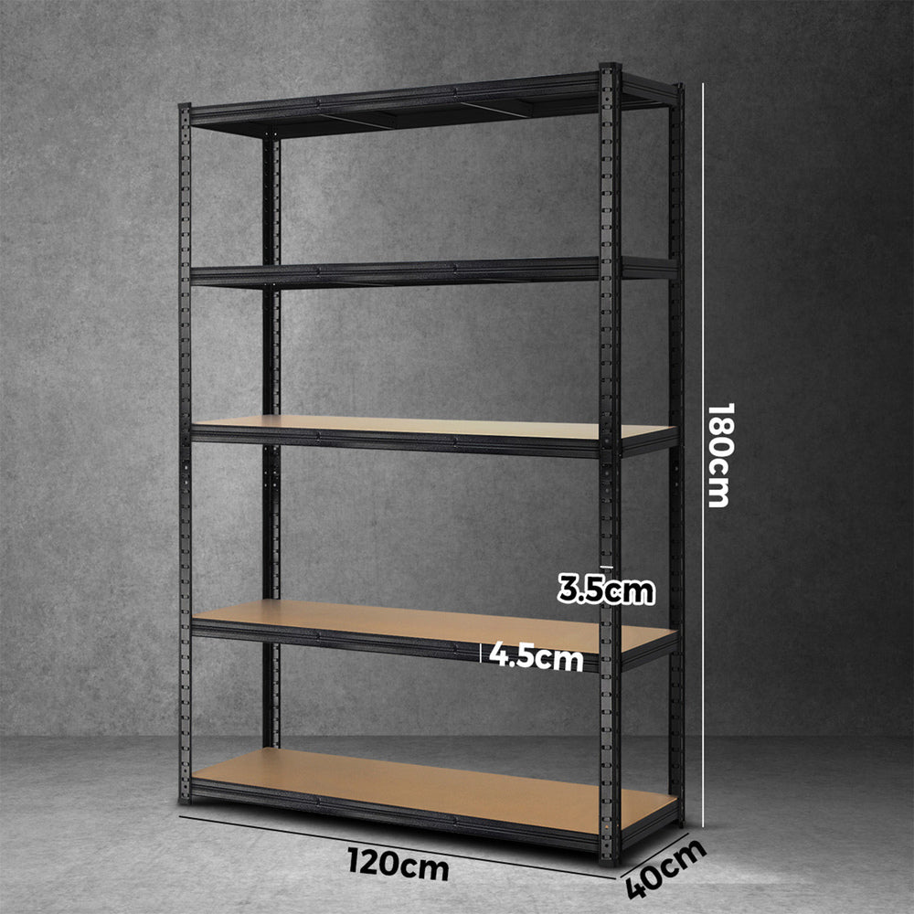 Sharptoo Metal Warehouse Rack, 1.8 x 1.8m Storage Racking Garage Shelves Shelving Rack-Warehouse Rack-PEROZ Accessories