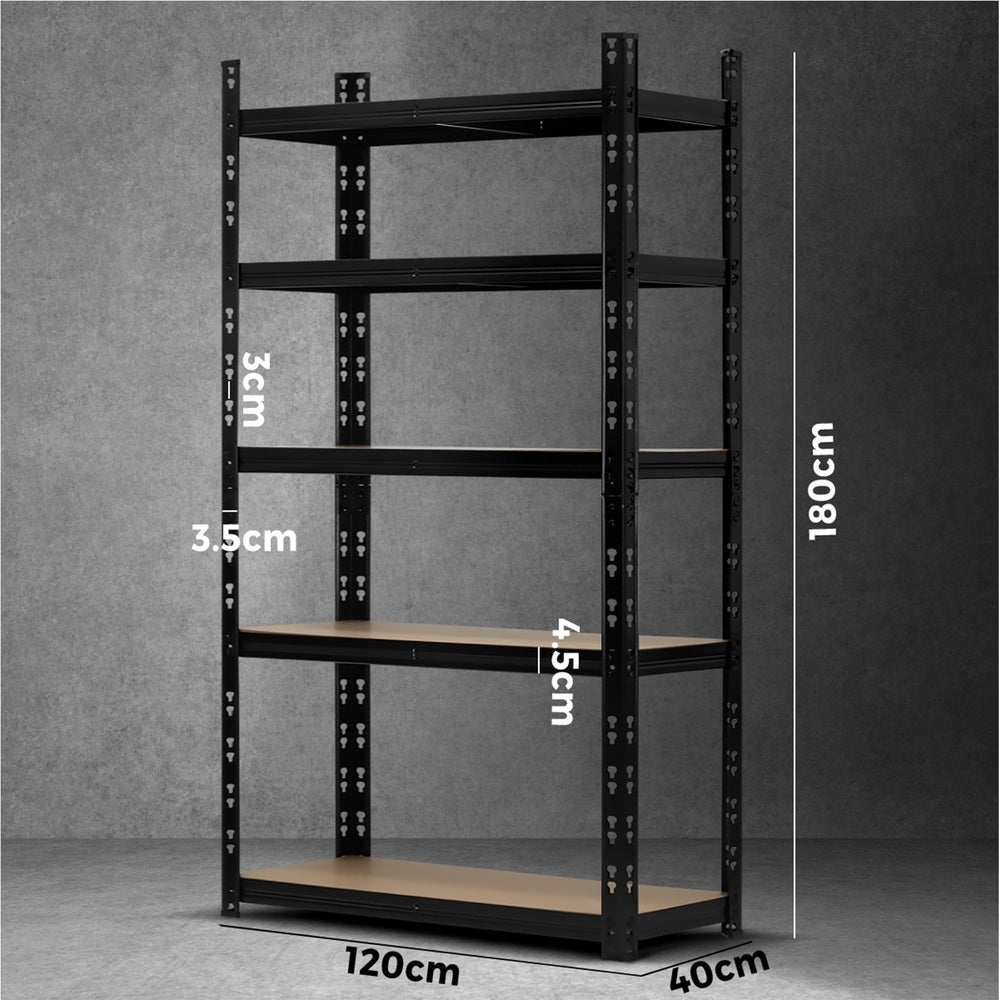 Sharptoo Storage Shelf Garage Shelving Units Racking Warehouse Shelves Pallet Rack Steel 1.8x1.2m Easy Assemble-Warehouse Rack-PEROZ Accessories