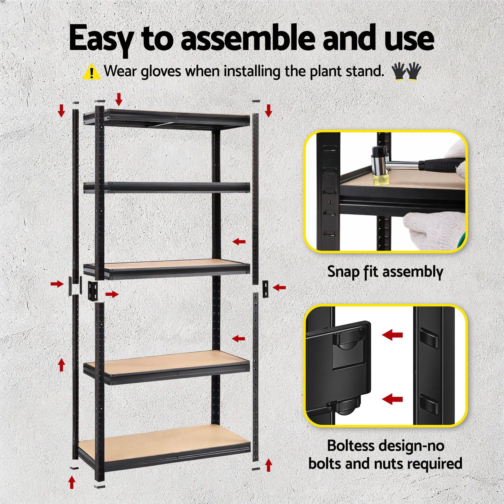 Giantz Garage Shelving 1.5X0.7m Warehouse Shelves Storage Rack Pallet Racking-Tools > Tools Storage > Wall Storage Racks-PEROZ Accessories