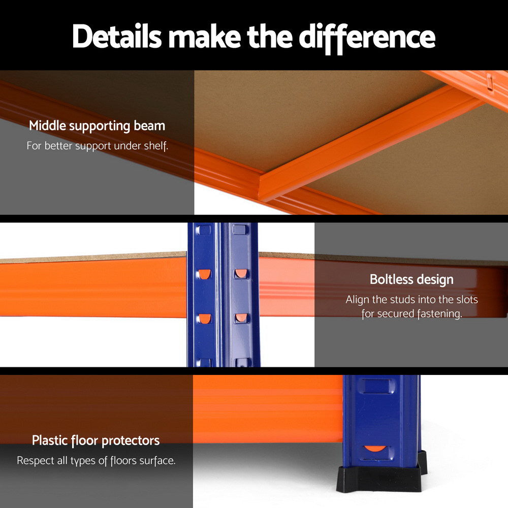 1.8M Giantz Garage Shelving Warehouse Rack-Tools > Tools Storage > Wall Storage Racks-PEROZ Accessories