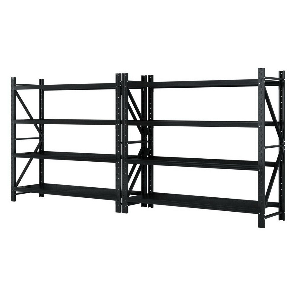 Giantz 4Mx1.8M Garage Shelving Warehouse Rack Black-Tools > Tools Storage > Wall Storage Racks-PEROZ Accessories